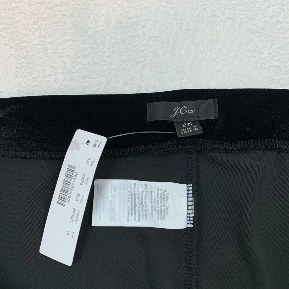 J Crew Stretch‎ Velvet Leggings high rise black